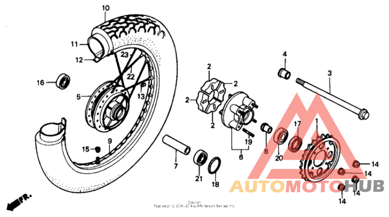 Переднее колесо