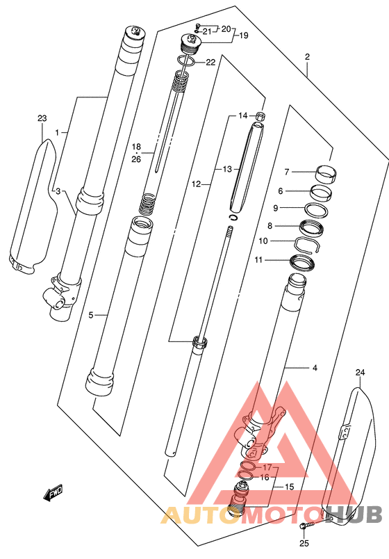Демпфер передней вилки