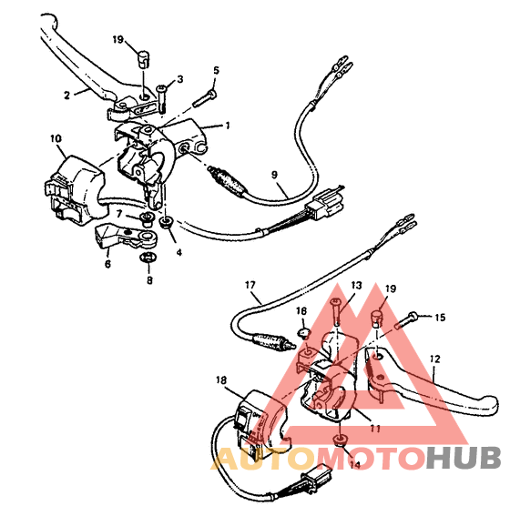 Handle switch. lever