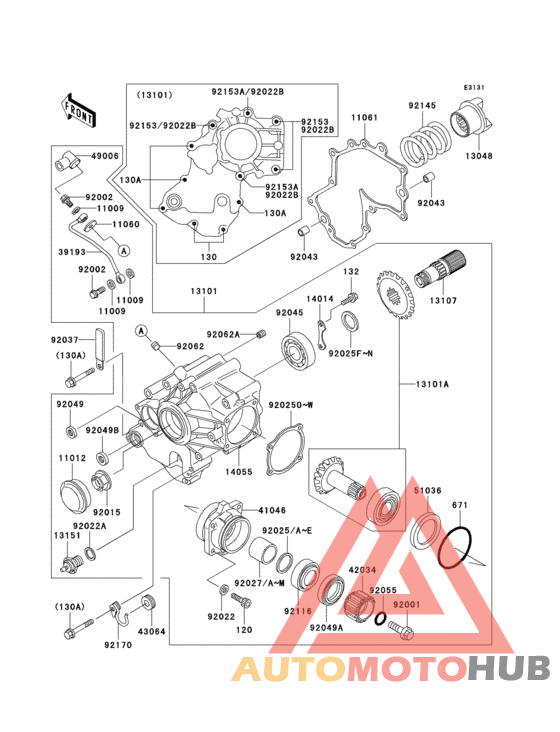 Front bevel gear(1/2)
