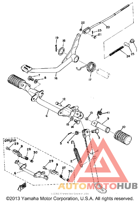 Stand - footrest - brake pedal