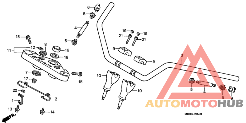 Handle pipe/top bridge