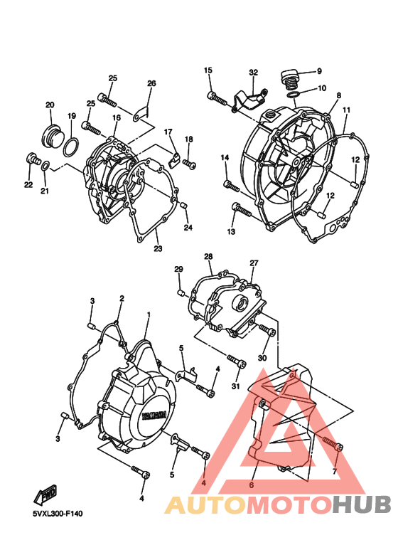 Crankcase cover ass`y  (v