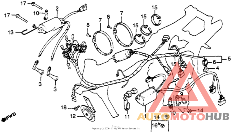 Wire harness + ignition coil + c.d.i. unit