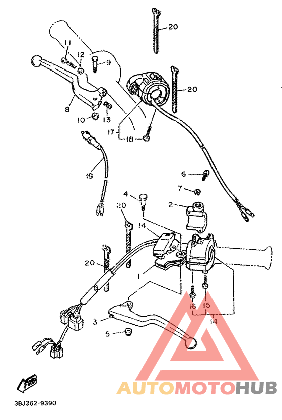 Handle switch. lever