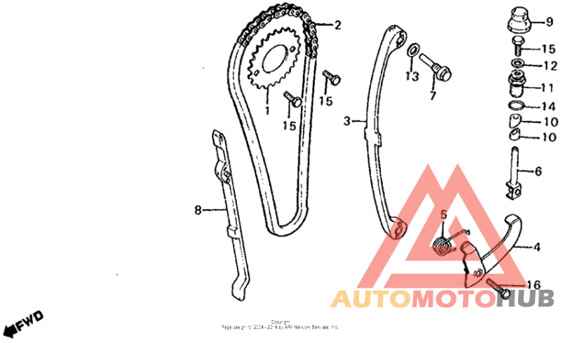Cam chain + tensioner