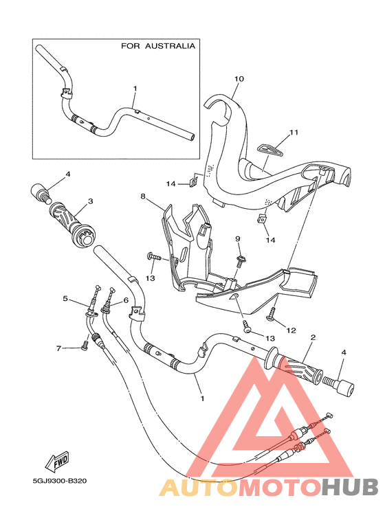 Steering handle & cable