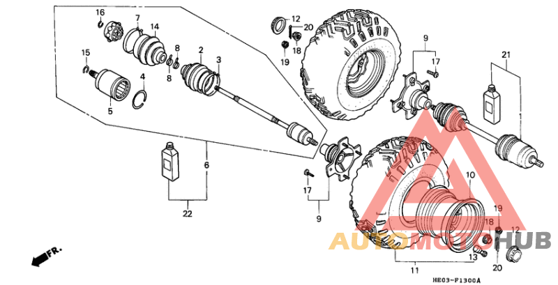 Rear wheel complete assy