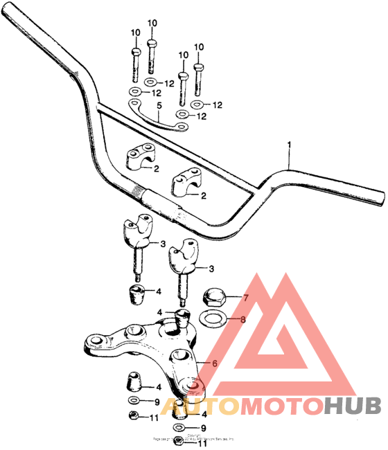 Handlebar + fork top bridge