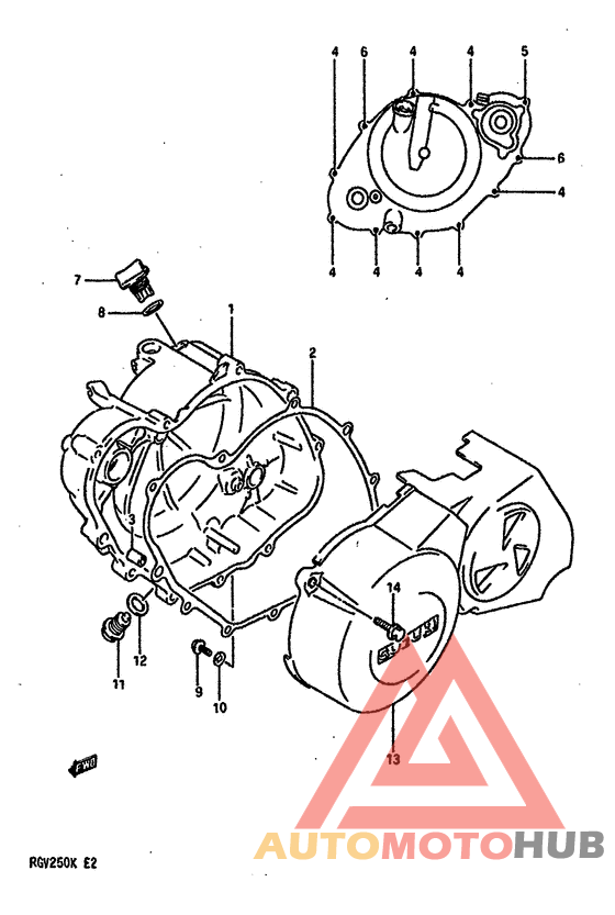 Crankcase cover ass`y  (v