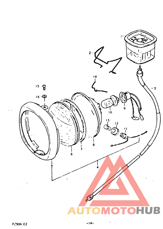 Speedometer - headlamp