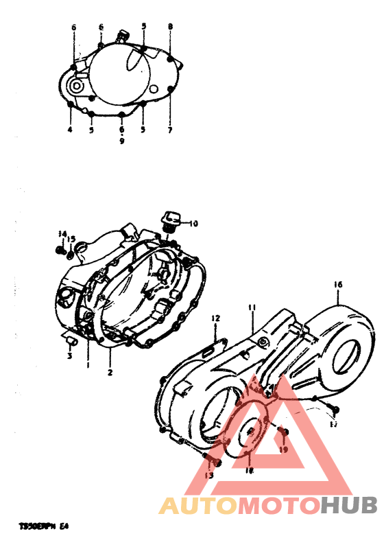 Crankcase cover ass`y  (v