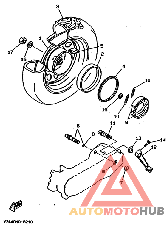 Rear wheel complete assy