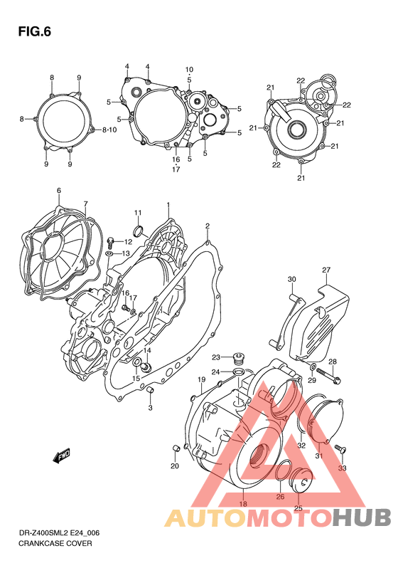 Crankcase cover ass`y  (v