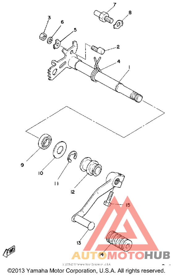 Shift shaft pedal