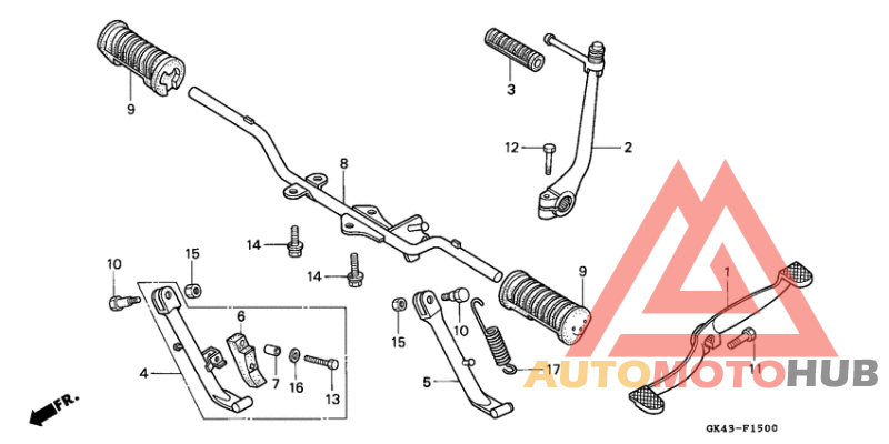 Step/kick arm/ change pedal