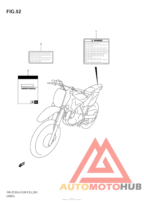 Label (Dr-Z125Ll3 E33)