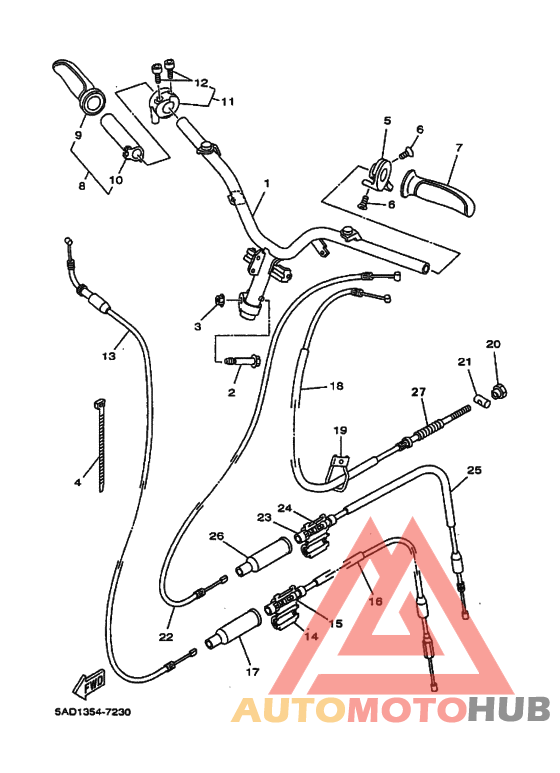 Рулевой рычаг кабель
