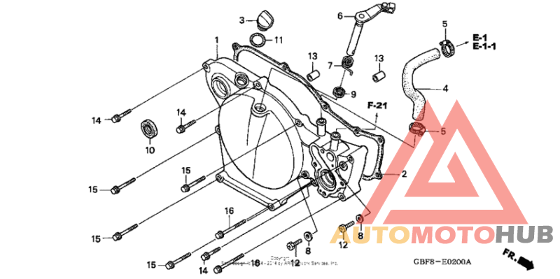 Крышка картера правая