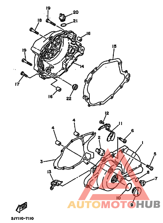 Crankcase cover ass`y  (v