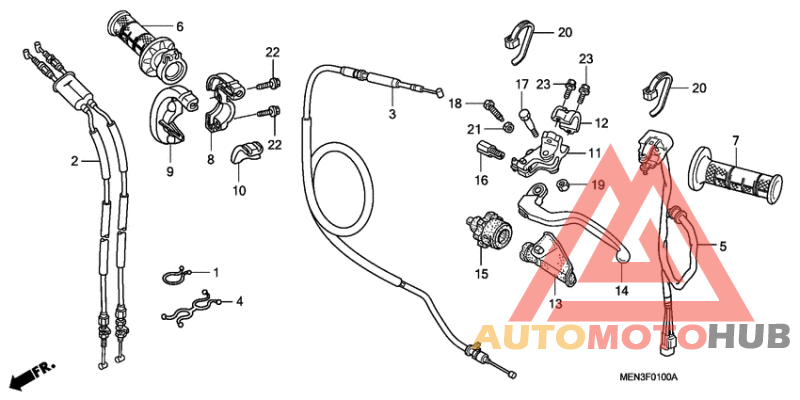 Handle lever/switch/cable
