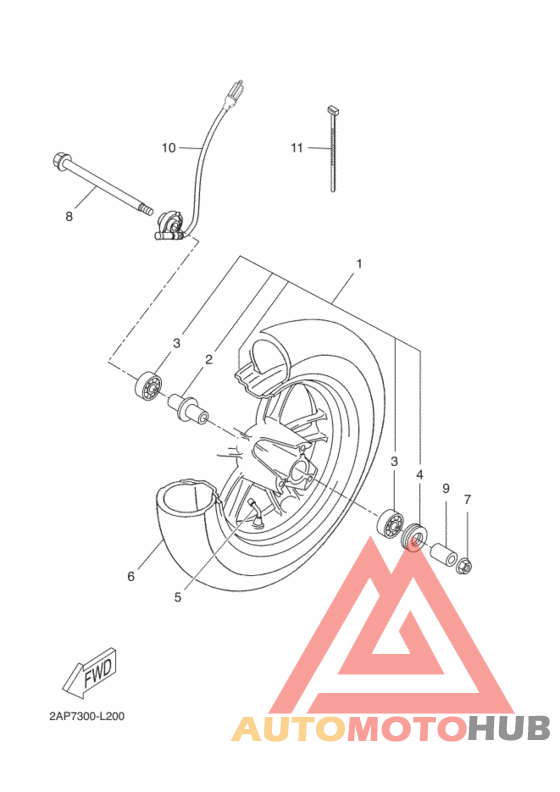 Переднее колесо