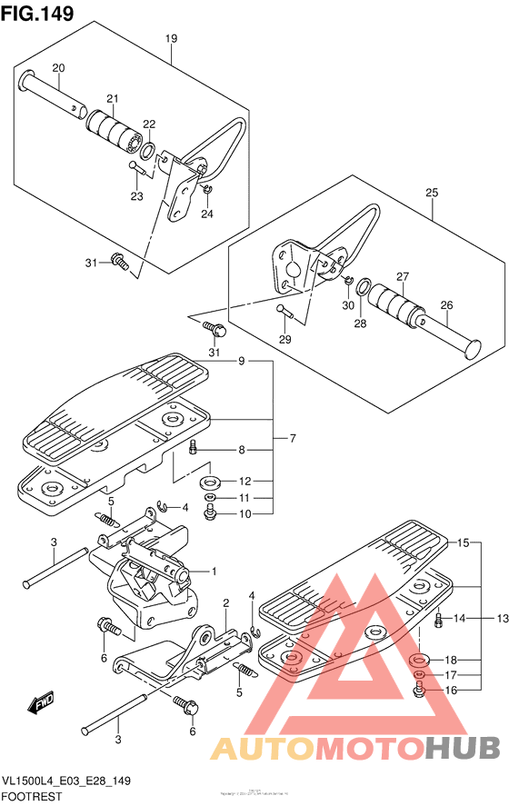 Footrest (Vl1500Bl4 E03)