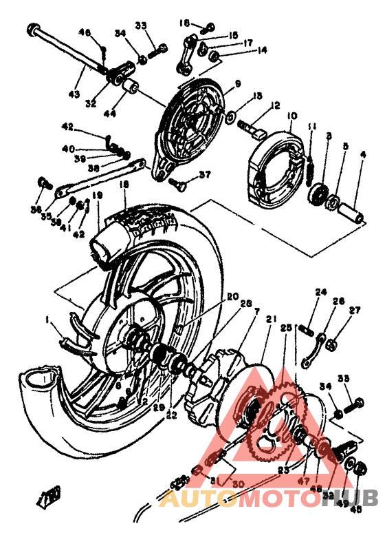 Переднее колесо
