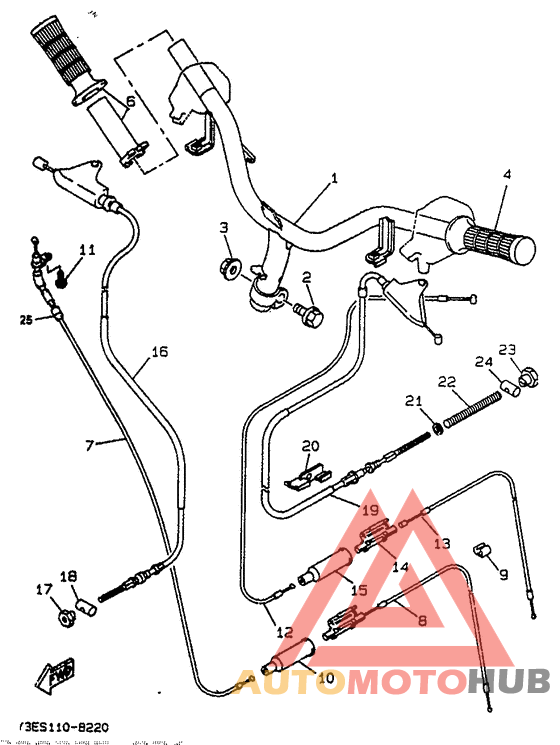 Steering handle. cable