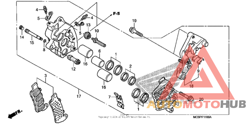 Right front brake caliper(1)
