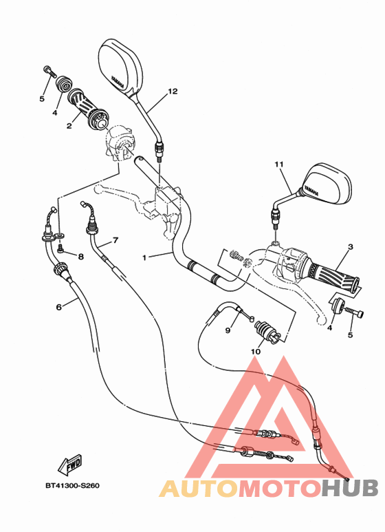 Steering handle & cable