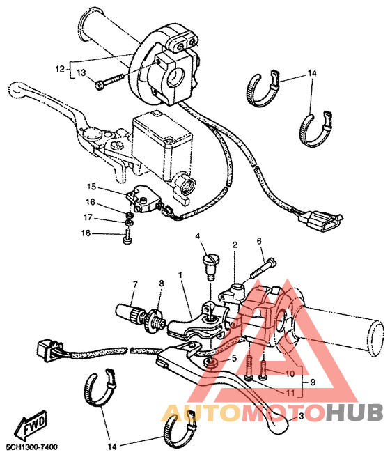 Handle switch, lever