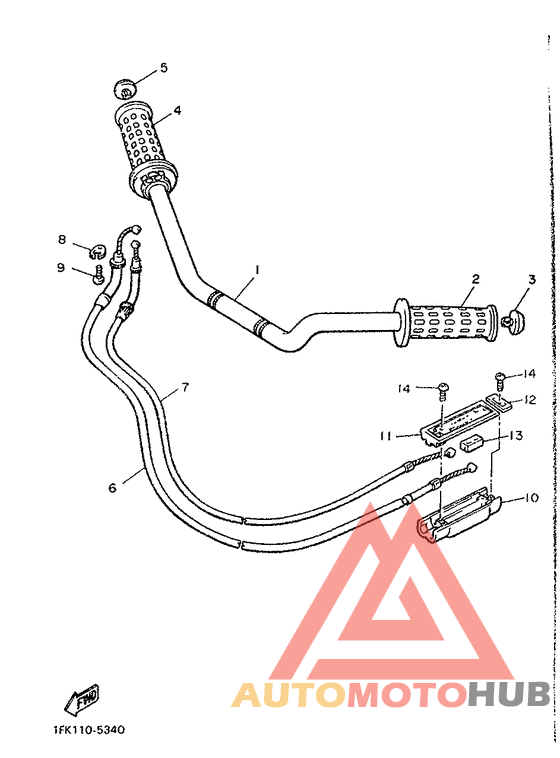 Steering handle. cable