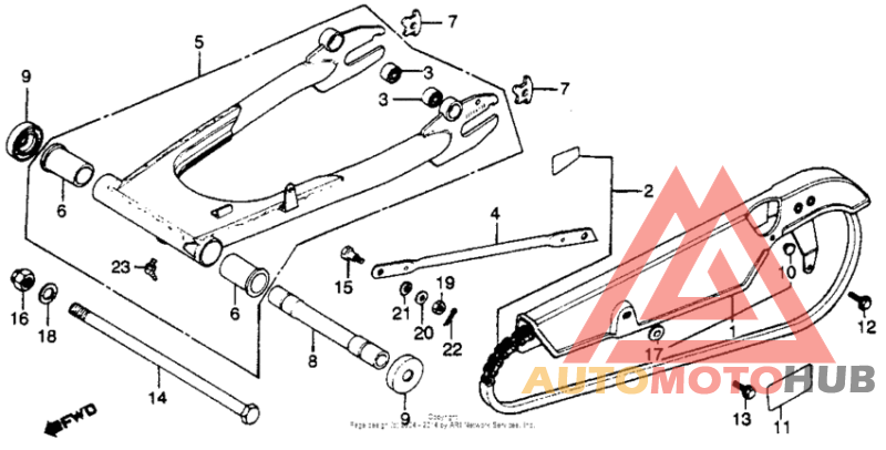 Swingarm + chain case