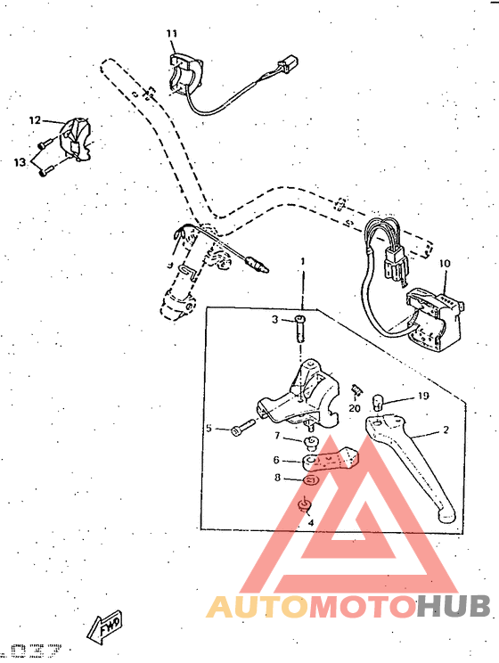 Handle switch. lever