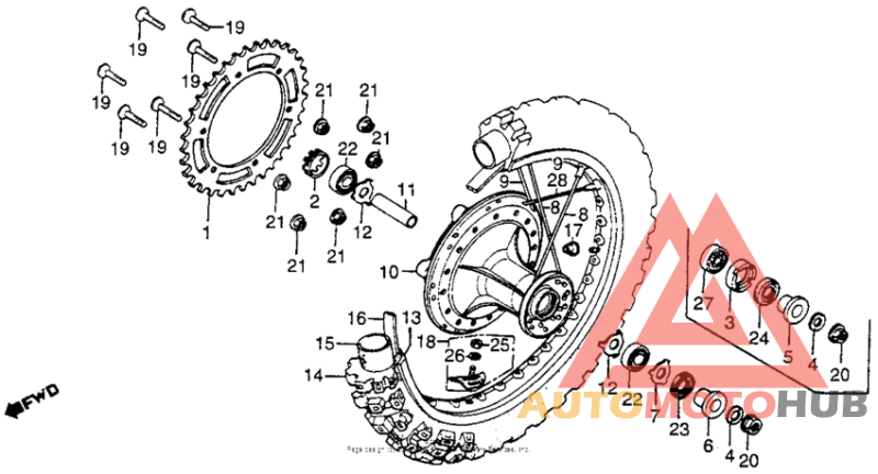 Rear wheel 82-83
