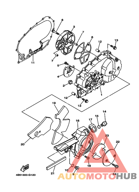 Crankcase cover ass`y  (v