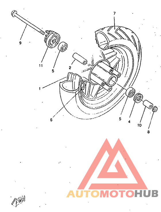 Переднее колесо