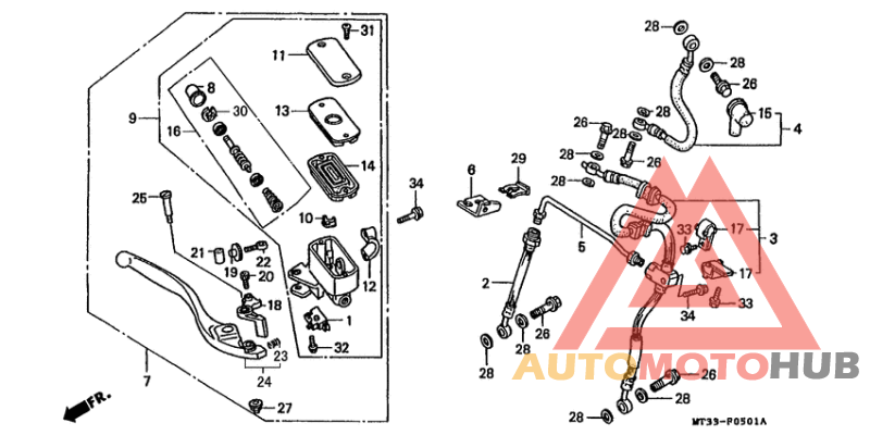 Fr. brake master cylinder