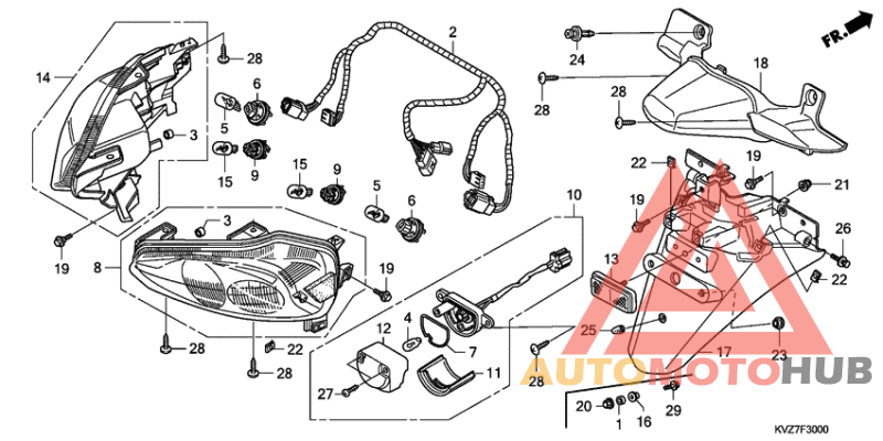 Rear combination light/re ar fender