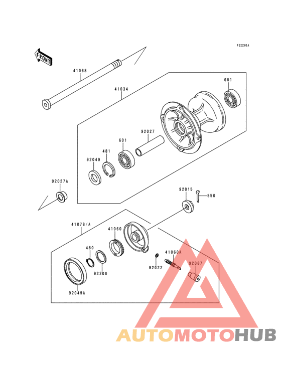 Front hub(kdx200-e5/e6)