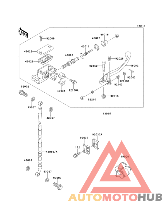 Front master cylinder(kx80-s7/v7)