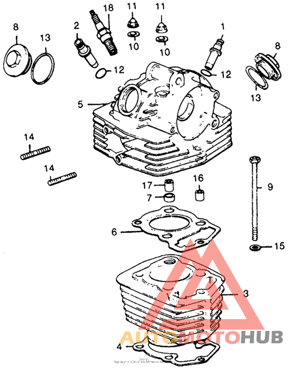 Cylinder head + cylinder k-k1