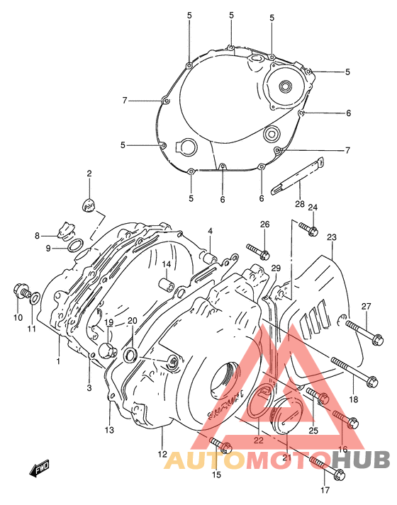 Crankcase cover ass`y  (v