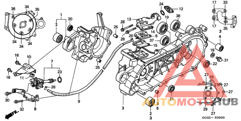 Crankcase/oil pump