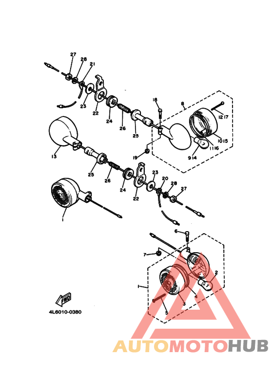 Rear flasher light assy