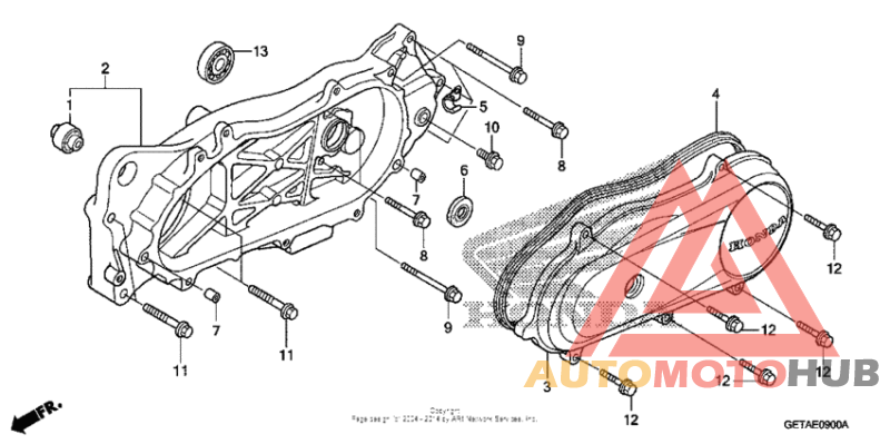 Swingarm + left crankcase cover