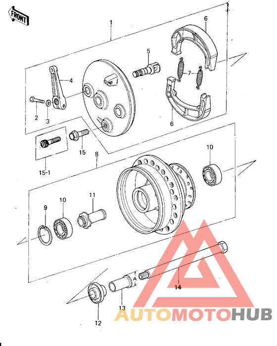 Front hub/brake