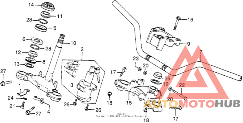 Handlebar + top bridge