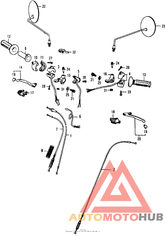 Handle lever + switch k-k1